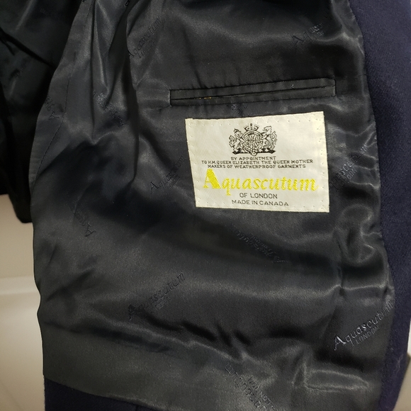 AQUASCUTUM LONDON Navy 100% Pure Virgin Wool Blazer - Picture 7 of 12